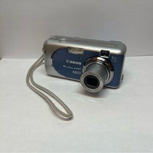 Canon PowerShot A430 Blue Digital Camera - 4.0 MP 4x Zoom Y2K Digicam